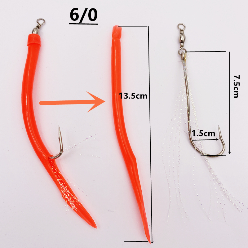 1/5Pcs CodfishFishing Eel Tube - Fishing Hook Offset 리뷰 및 가격