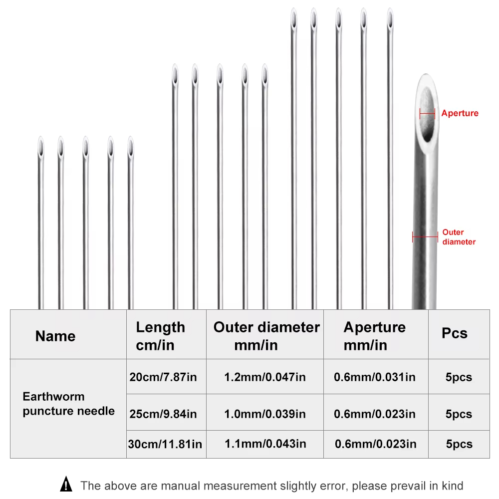 Earthworm Hooking Needle Stain - Fishing Hook Stainless Steel 리뷰 및 가격