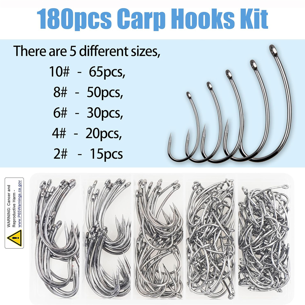 180PCS Barbless Fishing Hooks  - Fishing Hook Circle 리뷰 및 가격