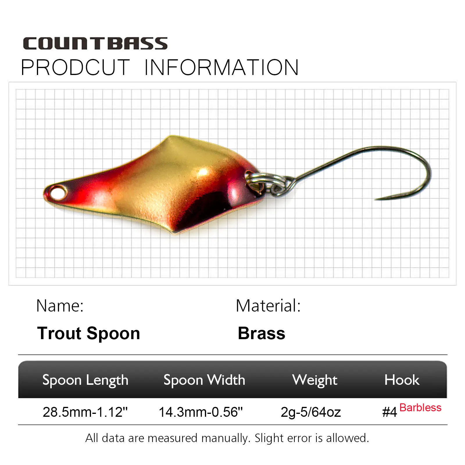 COUNTBASS 5/64oz 2g Casting Sp - Fishing Hook Barbless 리뷰 및 가격