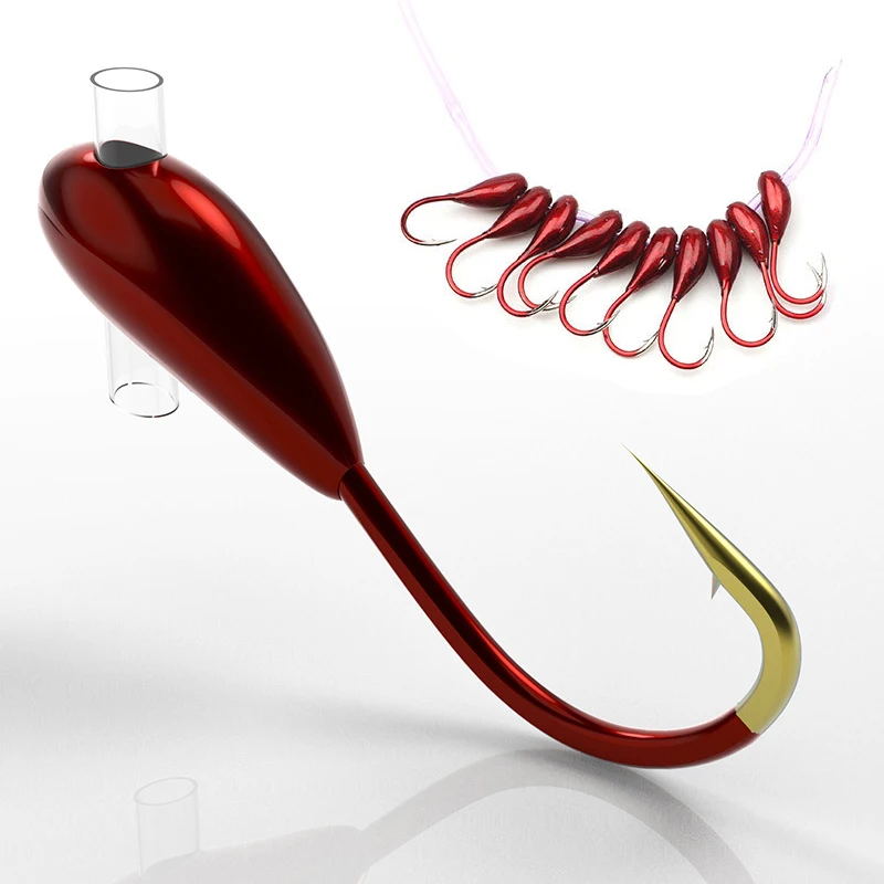 10/20PCS Winter Ice Fishing Ho - Fishing Hook Barbless 리뷰 및 가격