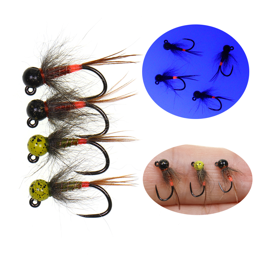 6PCS Jig Tungsten Bead Head Ny - Fishing Hook Barbless 리뷰 및 가격