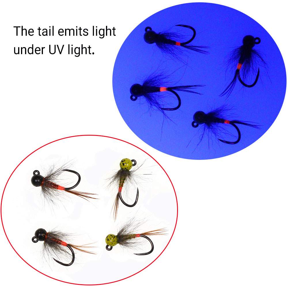 6PCS Jig Tungsten Bead Head Ny - Fishing Hook Barbless 리뷰 및 가격
