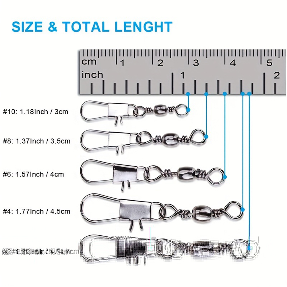 100Pcs/Lot 4#6#8#10#12# Swivel - Fishing Hook Stainless Steel 리뷰 및 가격