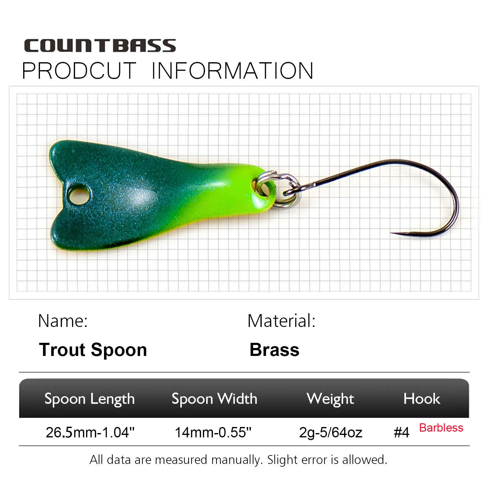 COUNTBASS 5/64oz 2g Casting Sp - Fishing Hook Barbless 리뷰 및 가격