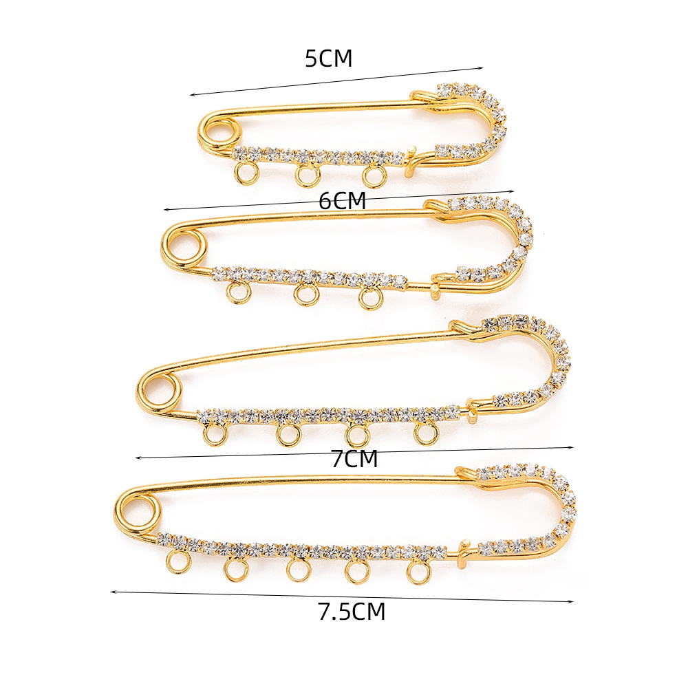 5pcs Rhinestone Charms Safety  - Fishing Hook Size 리뷰 및 가격