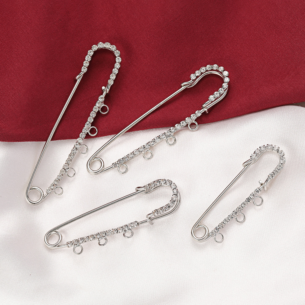 5pcs Rhinestone Charms Safety  - Fishing Hook Size 리뷰 및 가격