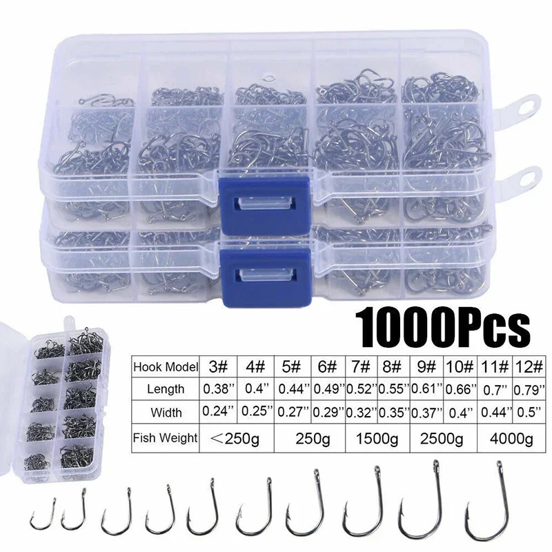 50-1600Pcs/BoxFishing Hooks Ca - Fishing Hook Circle 리뷰 및 가격