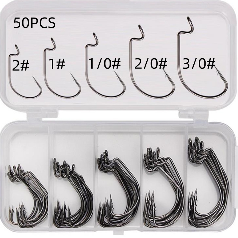 50Pcs/Box High Carbon Steel Fi - Fishing Hook Stainless Steel 리뷰 및 가격