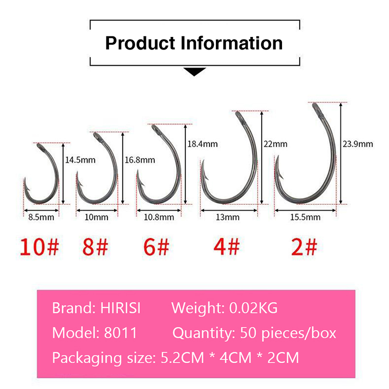 New Hirisi 50pcs Boxed Hooks B - Fishing Hook Box 리뷰 및 가격