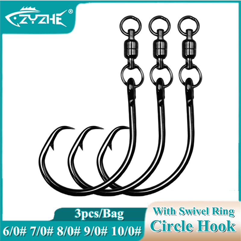 ZYZHE 3pcs/Bag Circle Hooks Wi - Fishing Hook Barbless 리뷰 및 가격