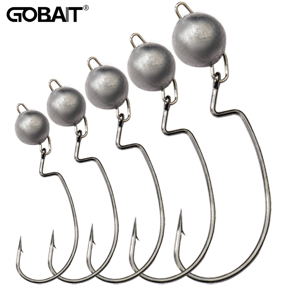 5Pcs Metal Jig Head Worm Hooks - Fishing Hook Offset 리뷰 및 가격