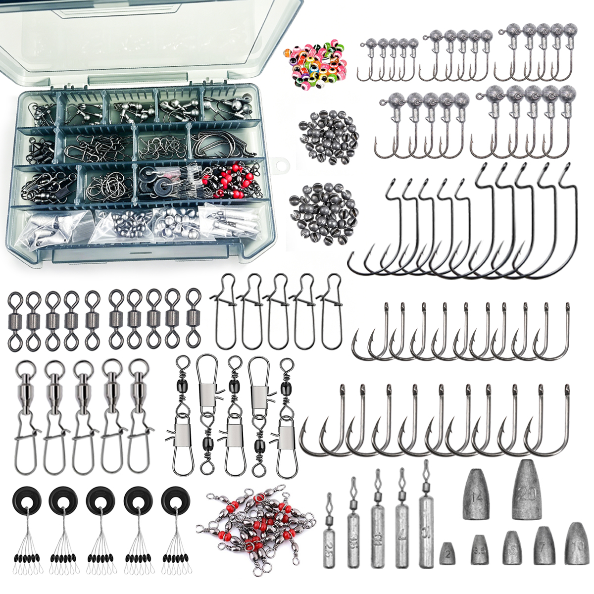 187pcs Fishing Accessories Kit - Fishing Hook Box 리뷰 및 가격